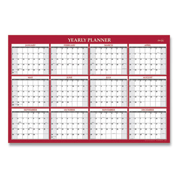 Blue Sky® Classic Red Laminated Erasable Wall Calendar, Classic Red Artwork, 48 X 32, White-red-gray Sheets, 12-month (jan-dec): 2022 freeshipping - TVN Wholesale